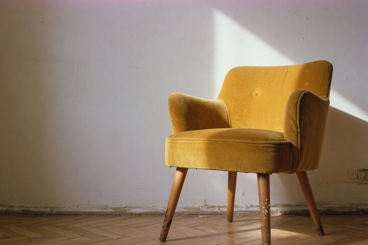 Mustard Velvet Accent Chair